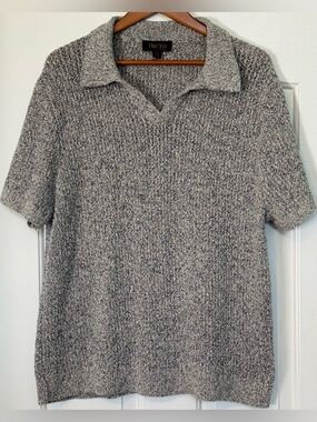 Truth by Republic Men’s XL Knit Polo Sweater Johnny Collar Marled